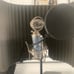 Blue mic and stand