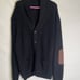 Gioberti Men's V Neck Sweater Elbow Patches Size XL Navy Academia 5384