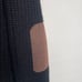 Gioberti Men's V Neck Sweater Elbow Patches Size XL Navy Academia 5384