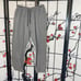 Stampd Joggers Sweatpants Size L Logo Striped Zip Pockets Drawstring Gray New