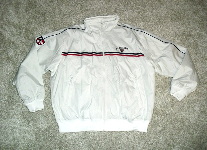 US Polo Assn 1890 275 Mens sz. XL Full Zip Polyester White Jacket Coat New