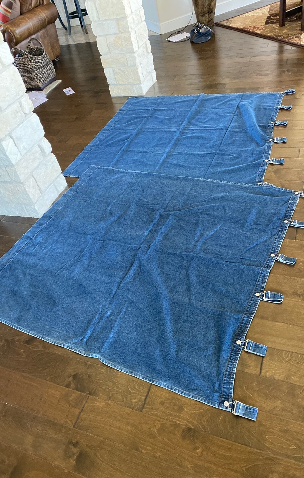 Pottery barn kidd Overall denim panels