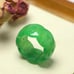 Size 8 Natural Icy Green Jadeite Emerald Jade ring, Carved Jade ring | Big Jade