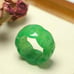 Size 8 Natural Icy Green Jadeite Emerald Jade ring, Carved Jade ring | Big Jade