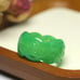 Size 8 Natural Icy Green Jadeite Emerald Jade ring, Carved Jade ring | Big Jade