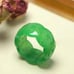 Size 8 Natural Icy Green Jadeite Emerald Jade ring, Carved Jade ring | Big Jade