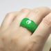 Size 8 Natural Icy Green Jadeite Emerald Jade ring, Carved Jade ring | Big Jade