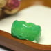 Size 8 Natural Icy Green Jadeite Emerald Jade ring, Carved Jade ring | Big Jade