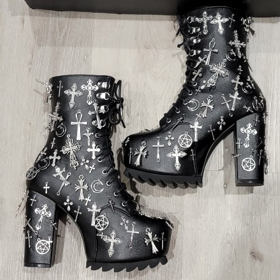 Size 10 idol worship charm house of widow boots shoes platform heels