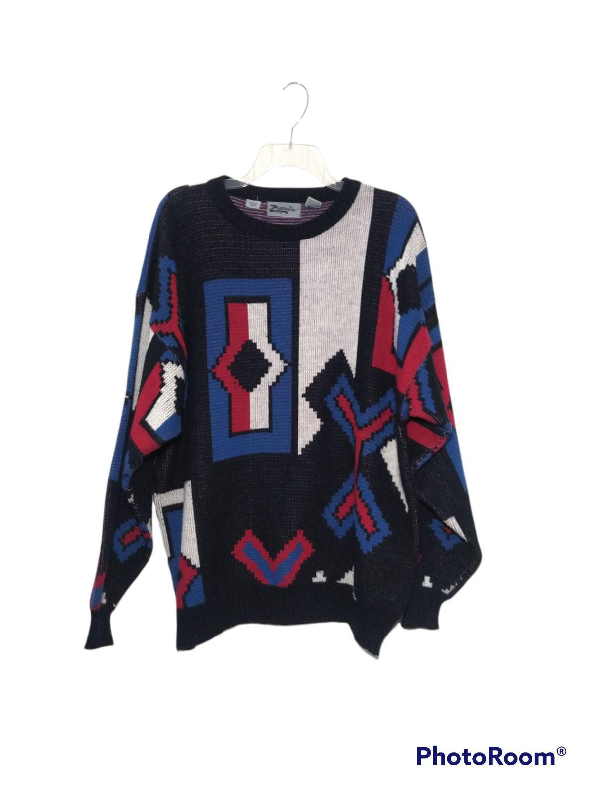 Vintage Zeppelin Multicolor Knit Sweater XL