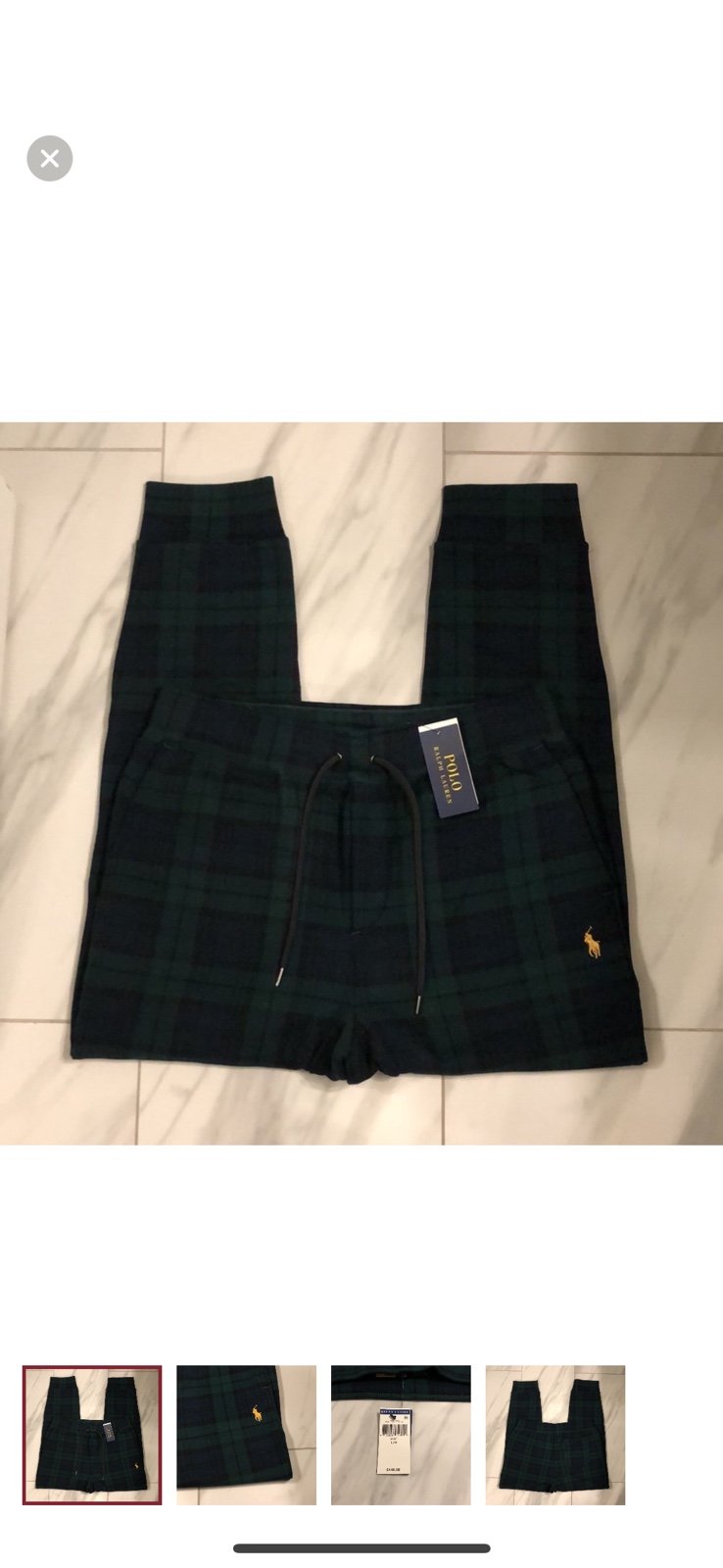 Men’s Polo Ralph Lauren Plaid Sweatpant Joggers