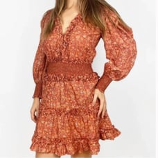 House of Harlow 1960 x Revolve Wallis Rust Dress Cotton Sz XL