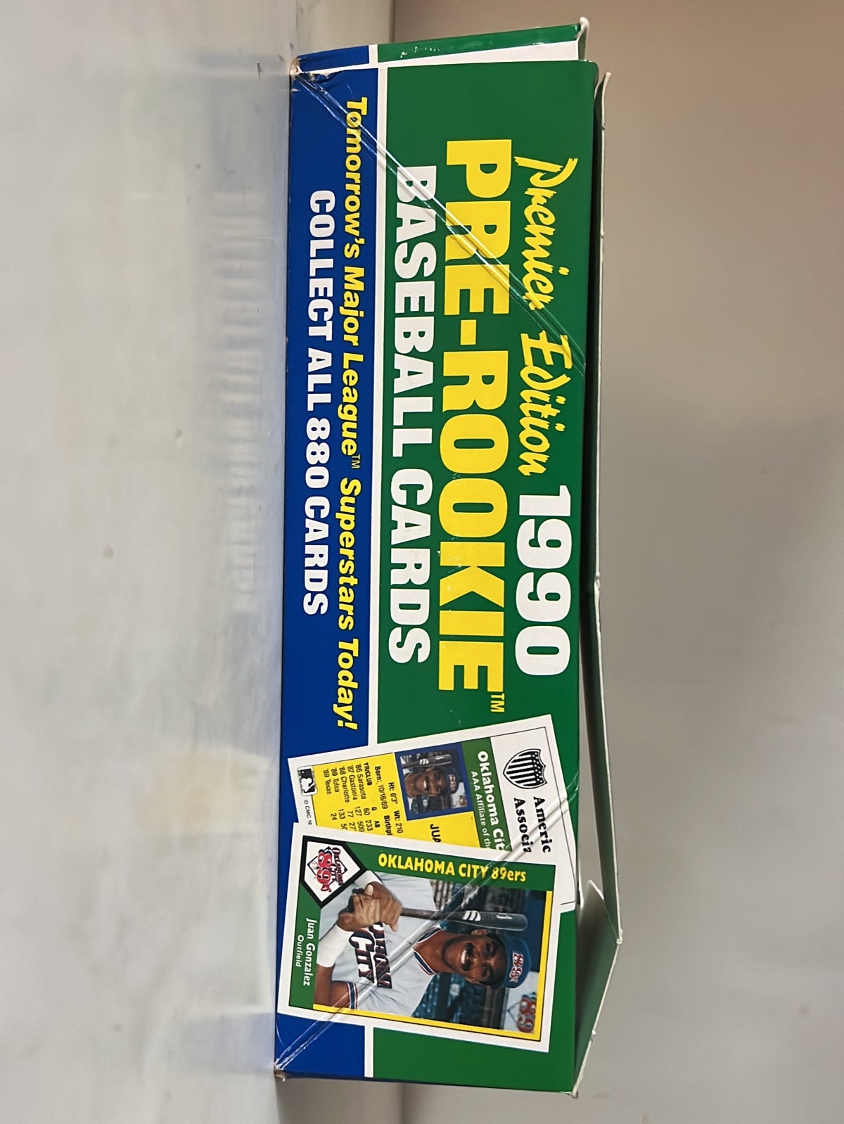 1990 Premier edition, Pre-Rookie, Box of Baseball cards
