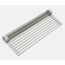 Surpahs MR-1401-GY Over the Sink Multipurpose Roll-Up Dish Drying Rack, Large