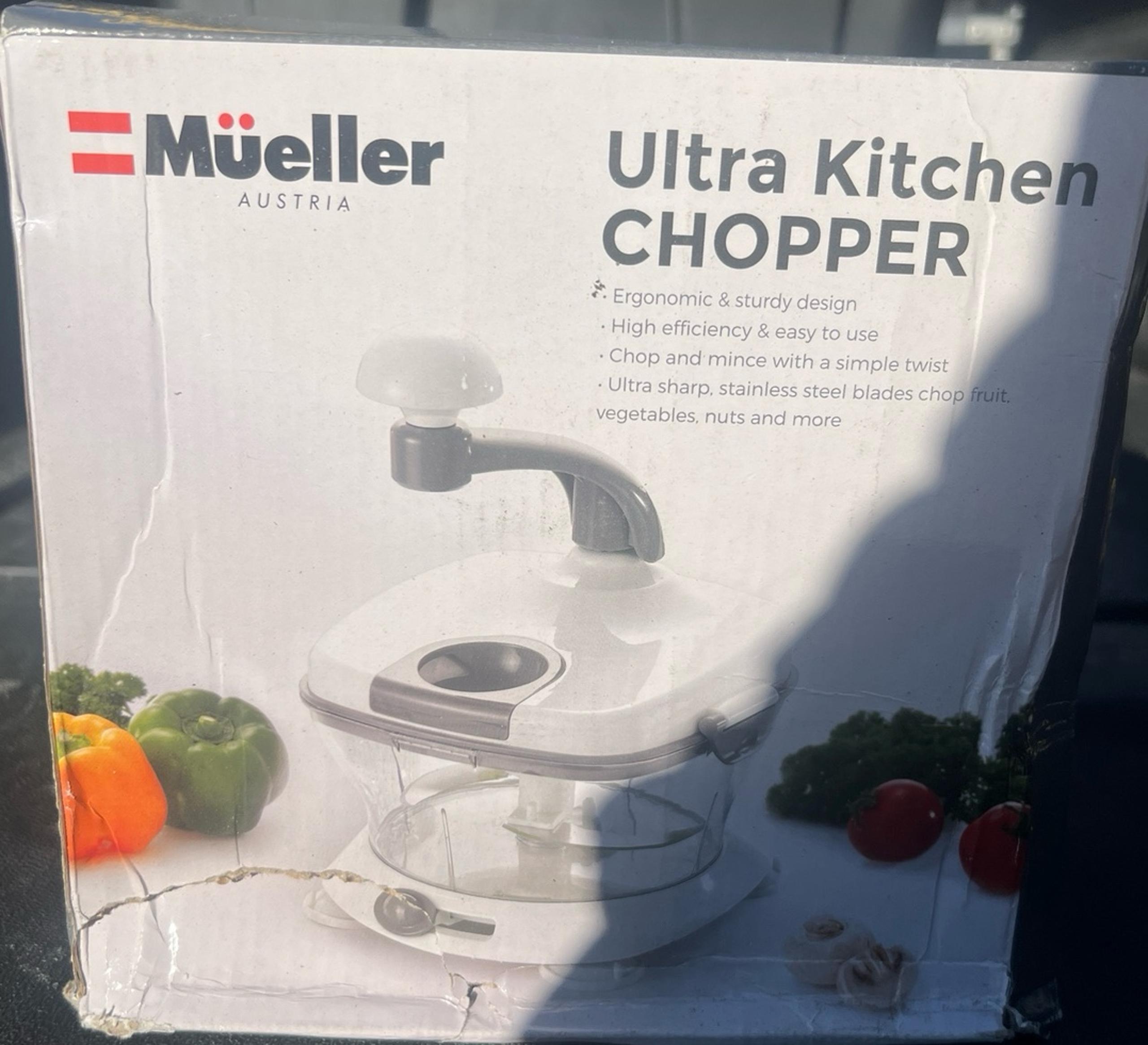 New Mueller Ultra Vegetable Chopper Food Mincer Fruit Nut Egg White Separator