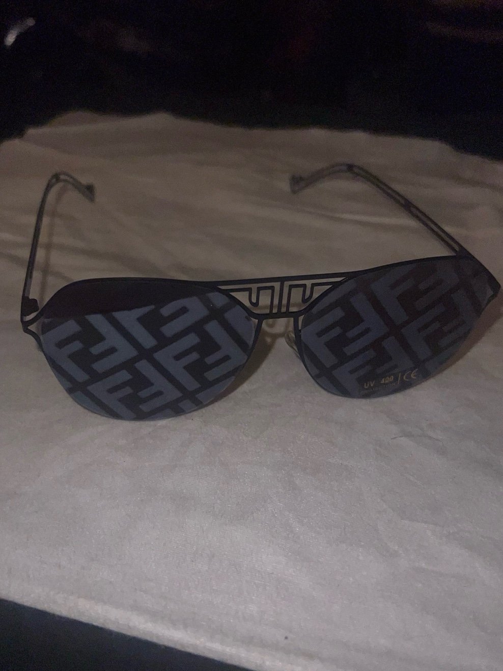 F mono black sunglasses new