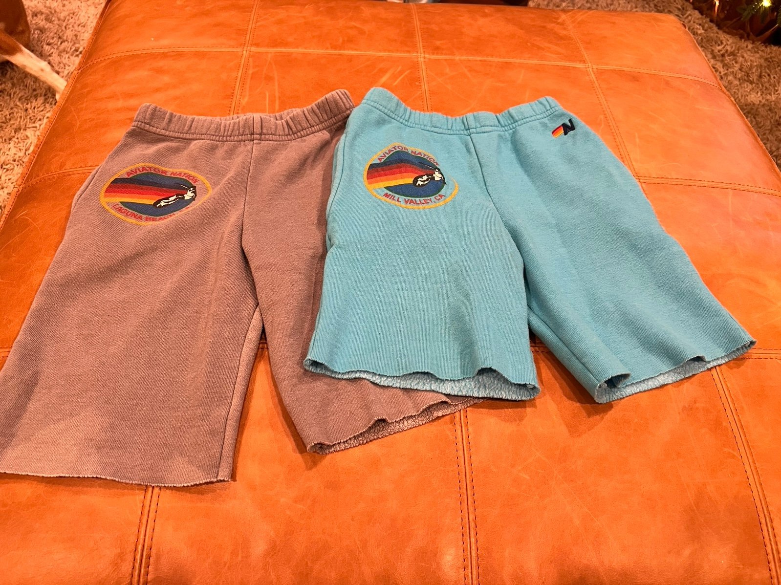 GUC Aviator Nation Kids Logo Sweat Shorts Sz. 8 Lot of 2