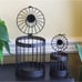 New 2-Pack of Black Halloween Bird Cage Candle Holder Lanterns for Table Decor
