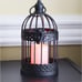 New 2-Pack of Black Halloween Bird Cage Candle Holder Lanterns for Table Decor