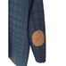 TailorByrd Men's Quilted Elbow Patch Removable Dickey Jacket Blue Size XL