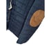 TailorByrd Men's Quilted Elbow Patch Removable Dickey Jacket Blue Size XL