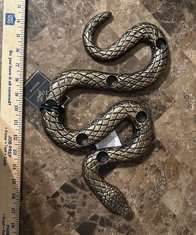 Snake candle holder