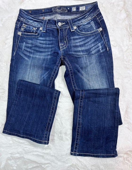 Miss Me Mid Rise Boot Cut Jeans Size 27