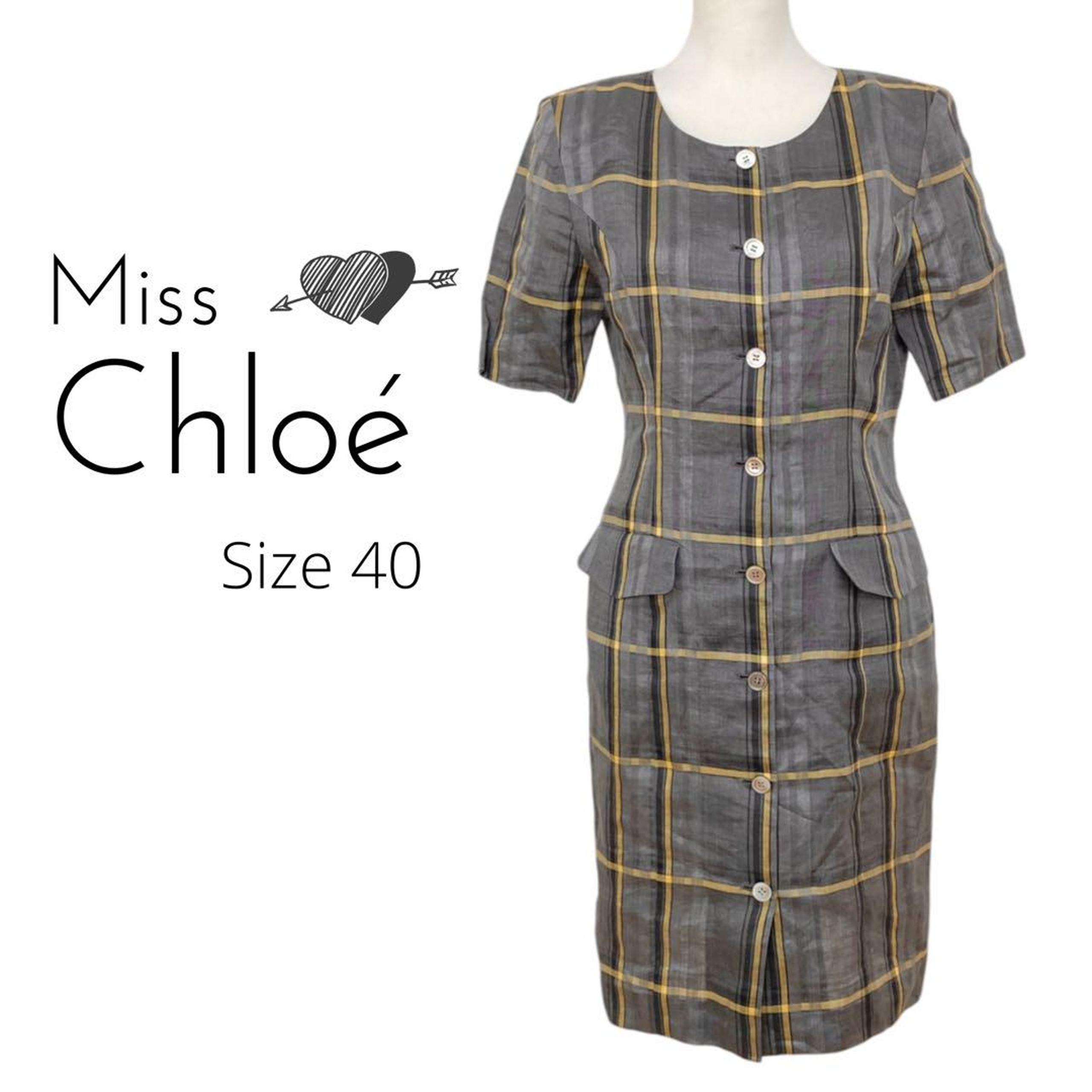 Vintage Chloe Short Sleeve Check Dress for Women