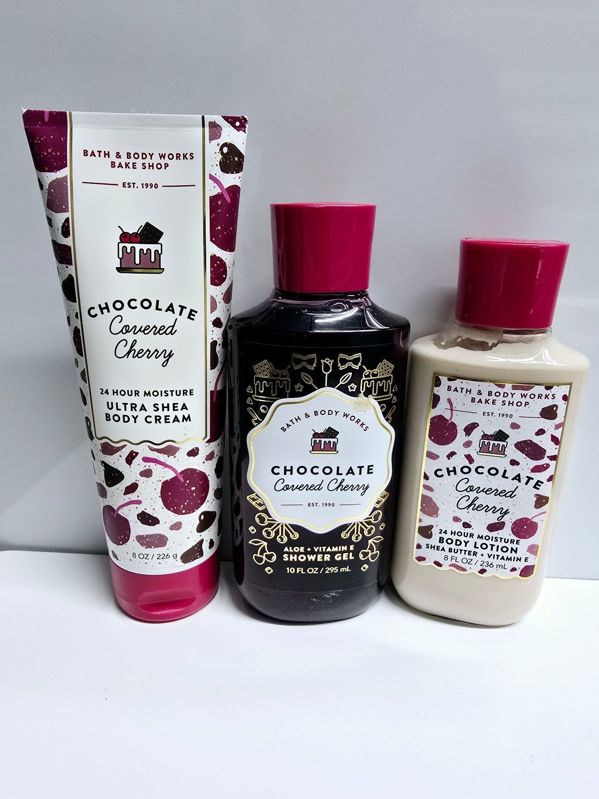 Bath and Body Works Cocolate covered Cherry Set 3 pcs