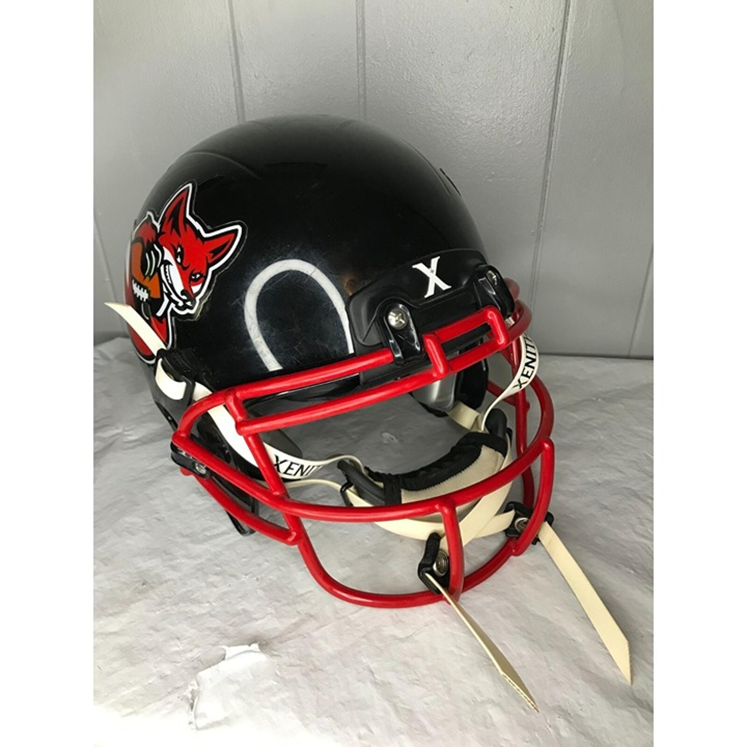 Xenith X2E+ Adult Medium Football Helmet Face Mask Chin Strap Black Red 2018