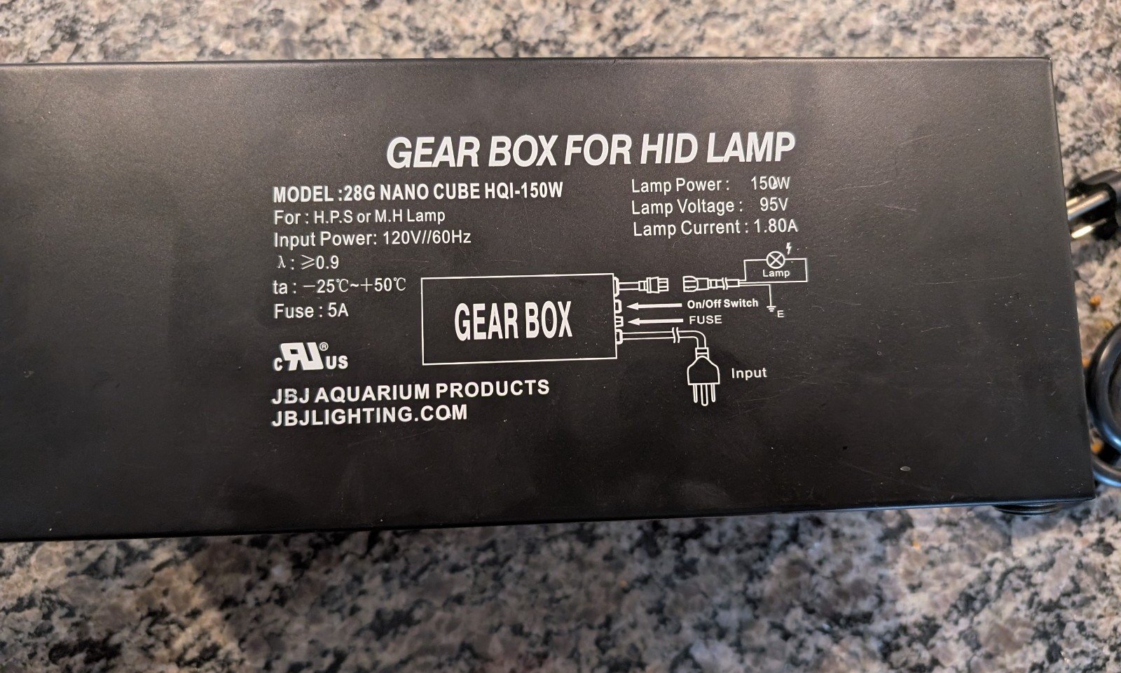 JBJ AQUARIUM 28G NANO CUBE HQI-150