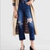 Levi’s Premium 501 Original High Rise Distressed Cropped jeans in bottom line‎