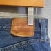 Levi’s Premium 501 Original High Rise Distressed Cropped jeans in bottom line‎