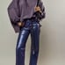 Levi’s shine ribcage straight ankle jeans candy coated purple NWT SZ 30!