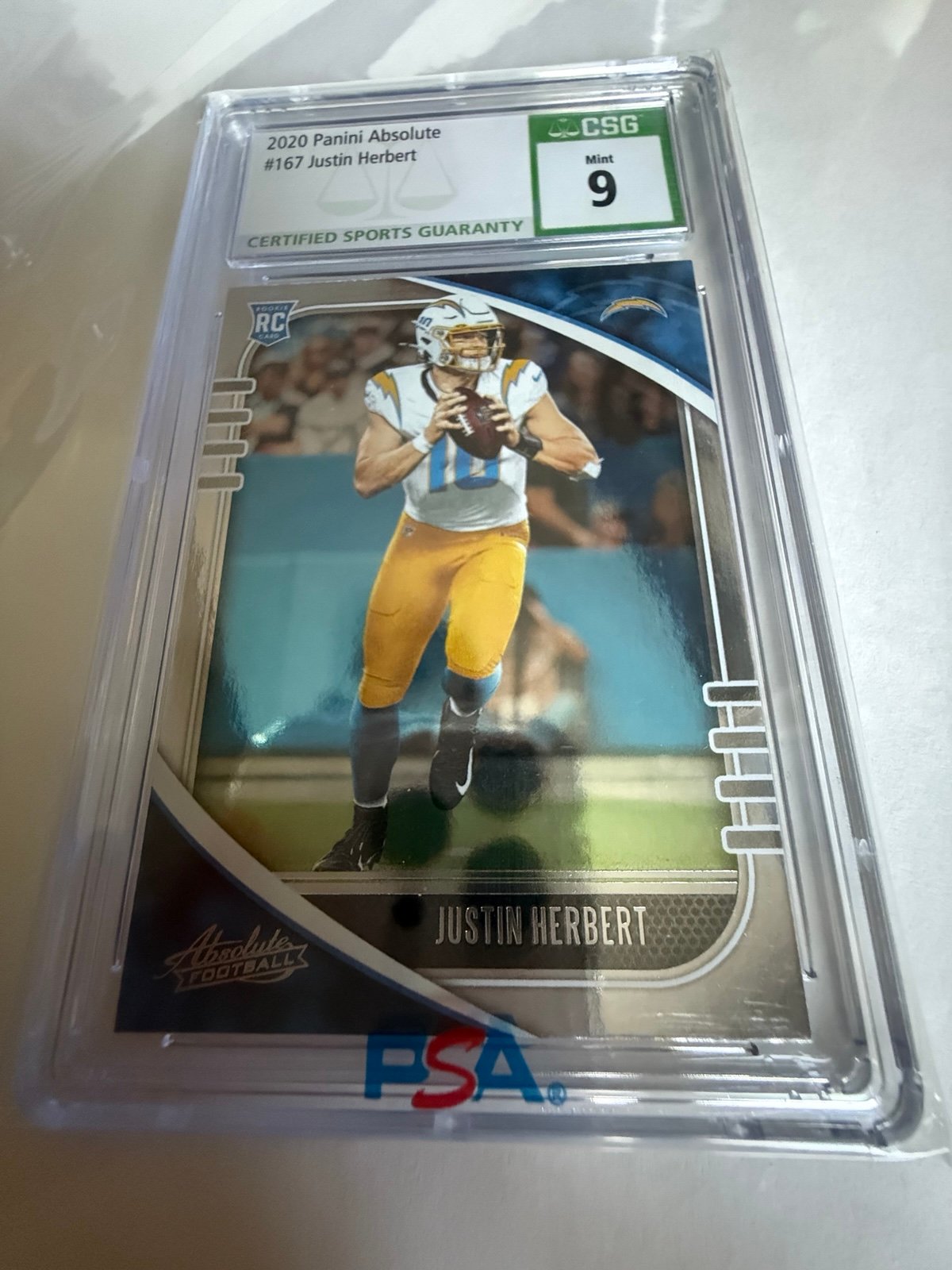 Rookie Justin Herbert mint 9 #167