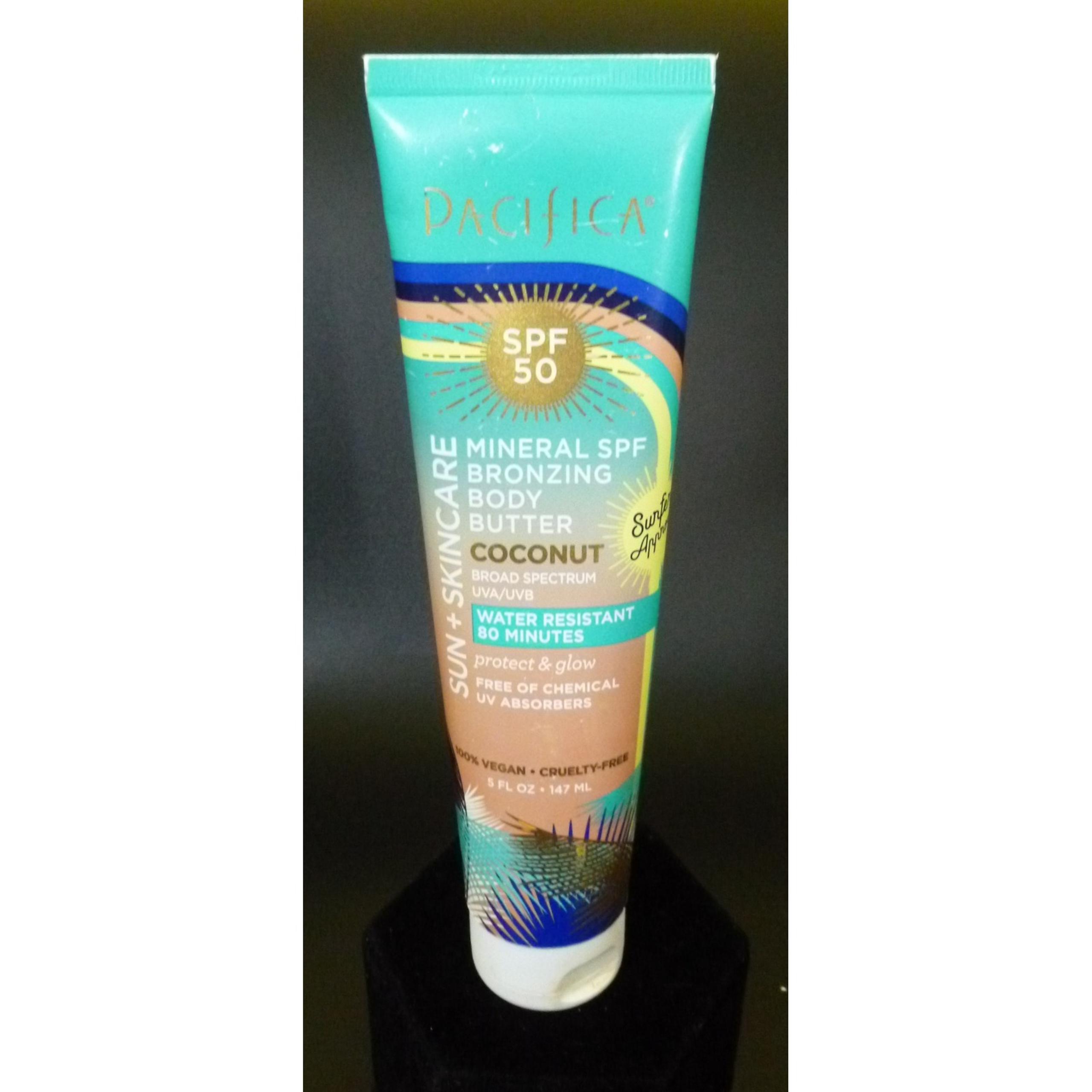 PACIFICA Skincare Mineral Bronzing Body Butter SPF 50 Coconut 5oz ~ Read Listing