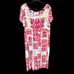 Vintage white tag Manuhealii babydoll long dress button front fits XL