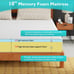 FDW 10 inch California King Mattress Gel Memory Foam Mattress Medium Firm