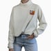 Vintage | Estes Park Embroidered Patch Textured Turtleneck Sweatshirt