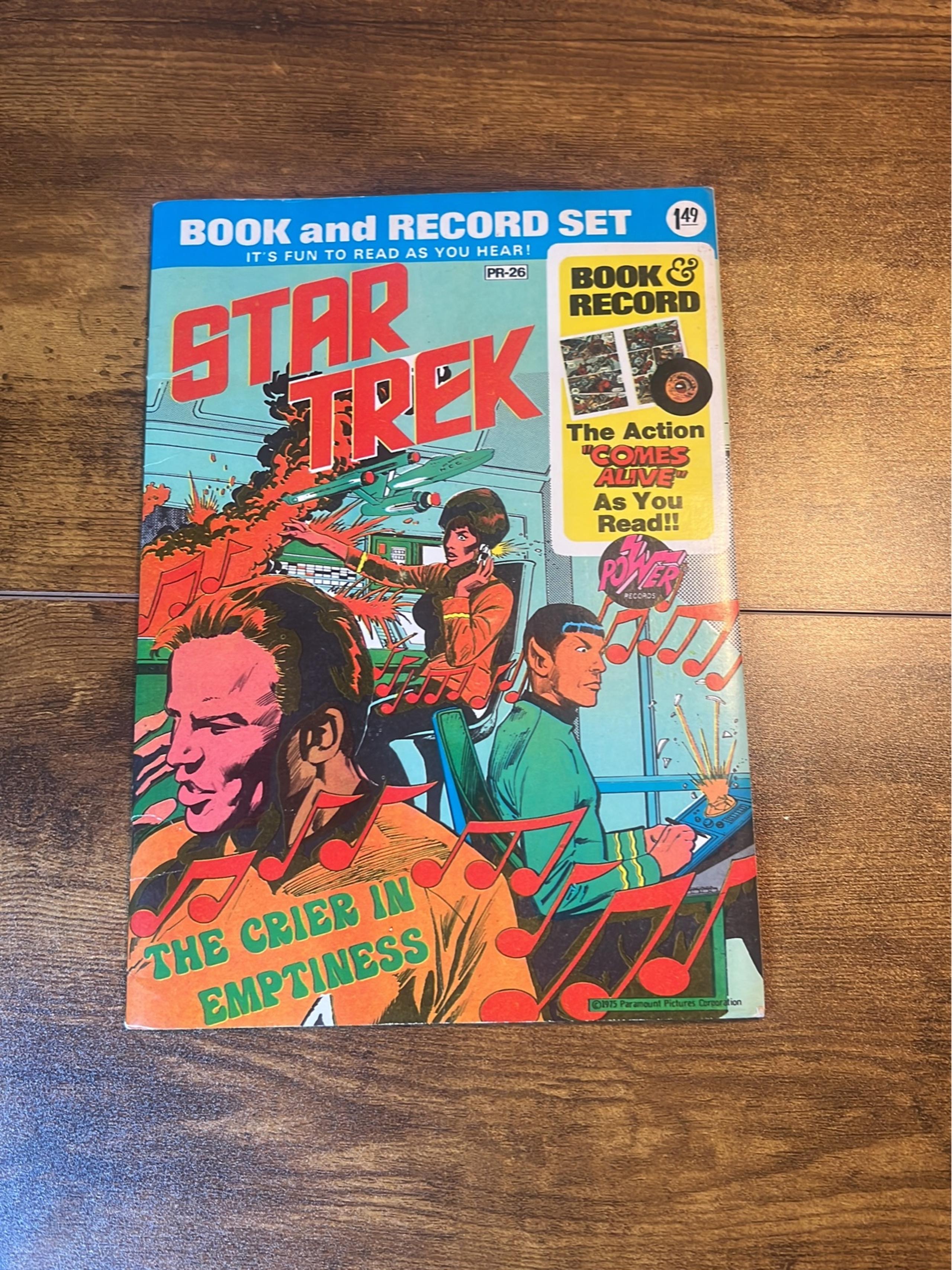 Vintage Star Trek book and record set