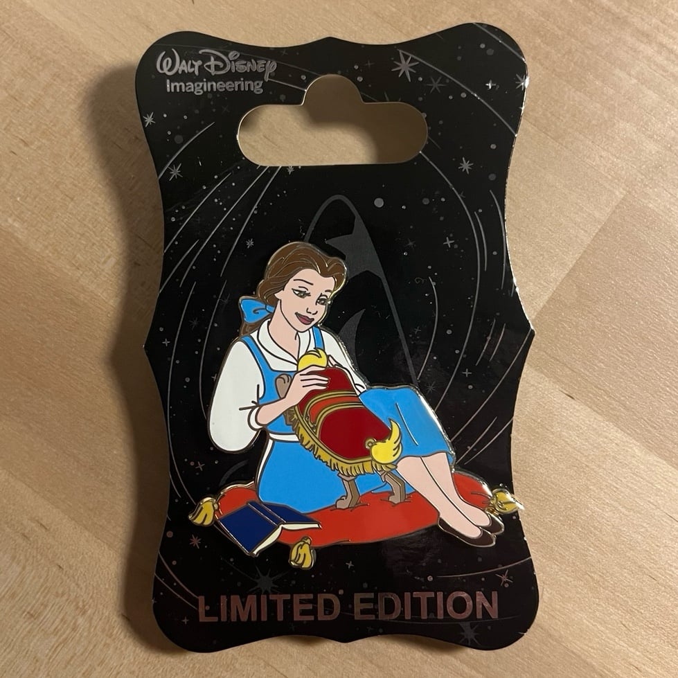 Belle and Sultan Dog Beauty and the Beast WDI Disney Pin