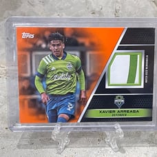2022 Topps MLS Relic Card #R-XA Xavier Arreaga Orange /25 - Seattle Sounders
