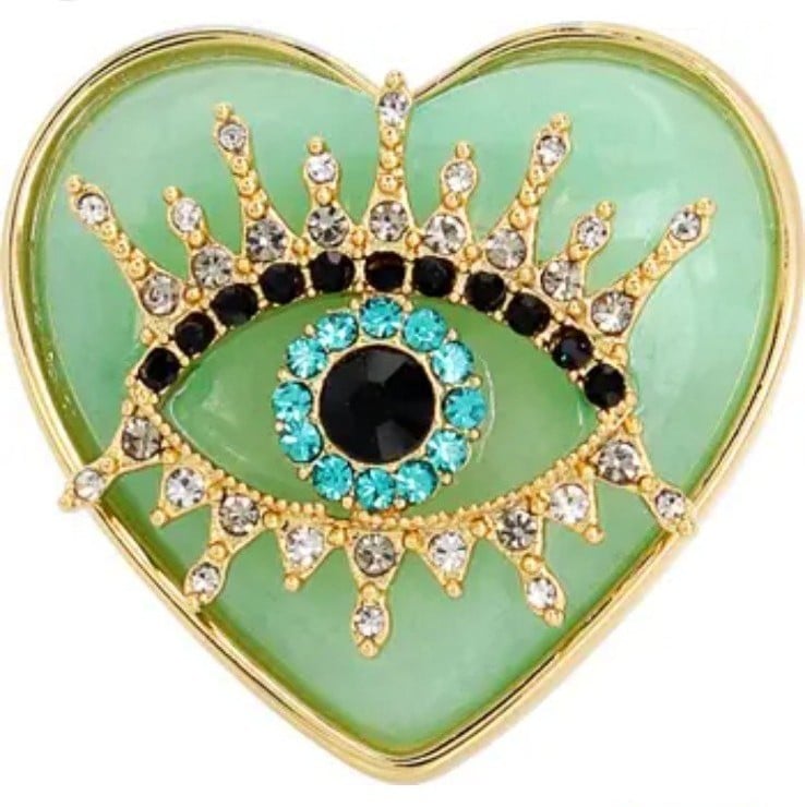Kurt Geiger Heart Evil Eye Ring Size 7 or 8