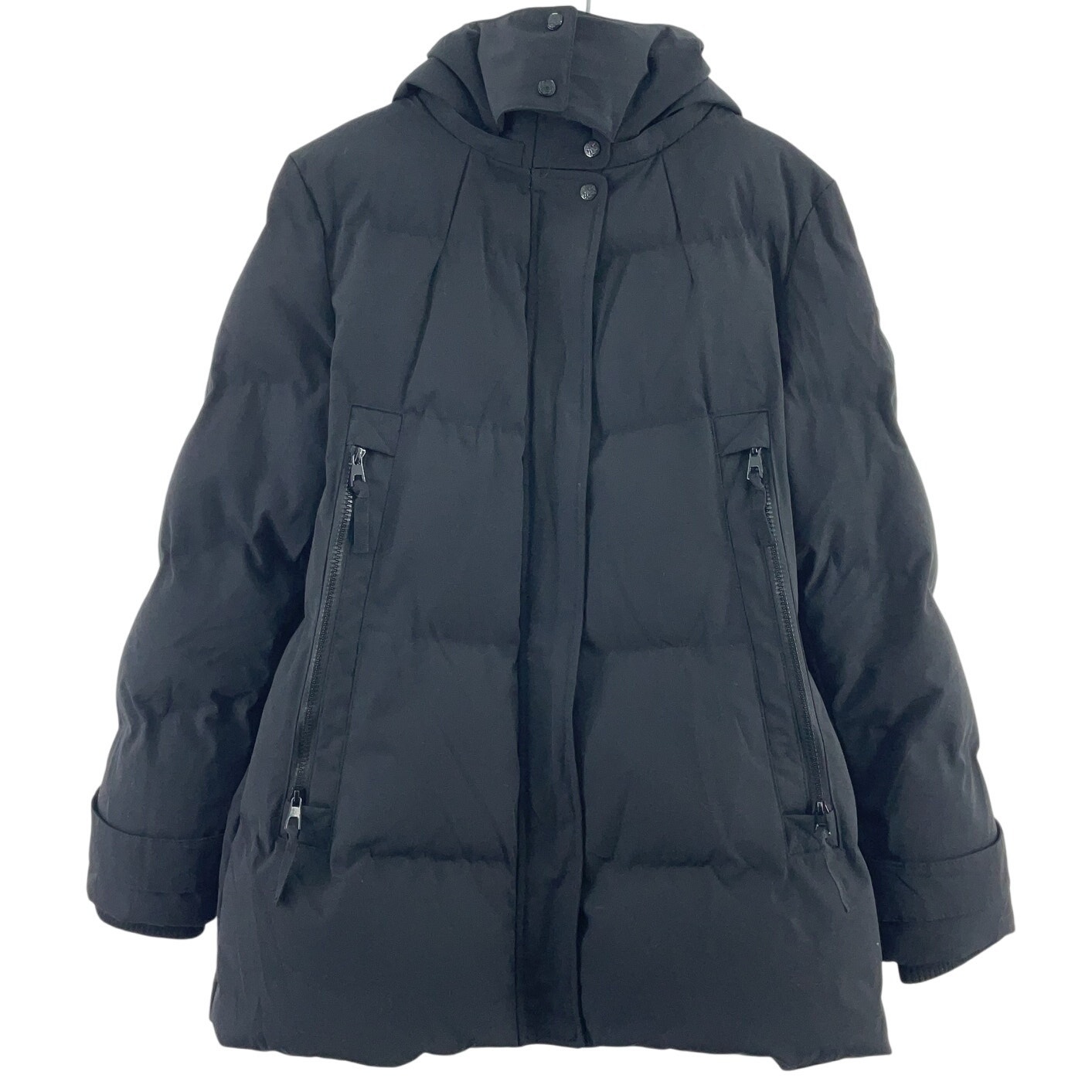 Vince Camuto Black Polyester Blend Hooded Puffer Jacket Women’s Large Pre-Owned