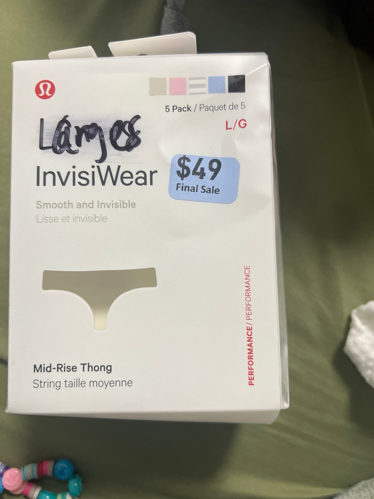 Lululemon invisiwear underwear