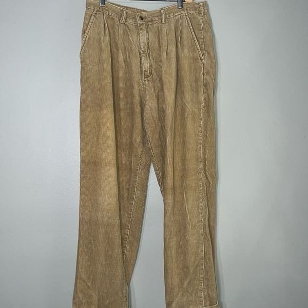 Bugle Boy vintage tan corduroy pants size 36 x 32