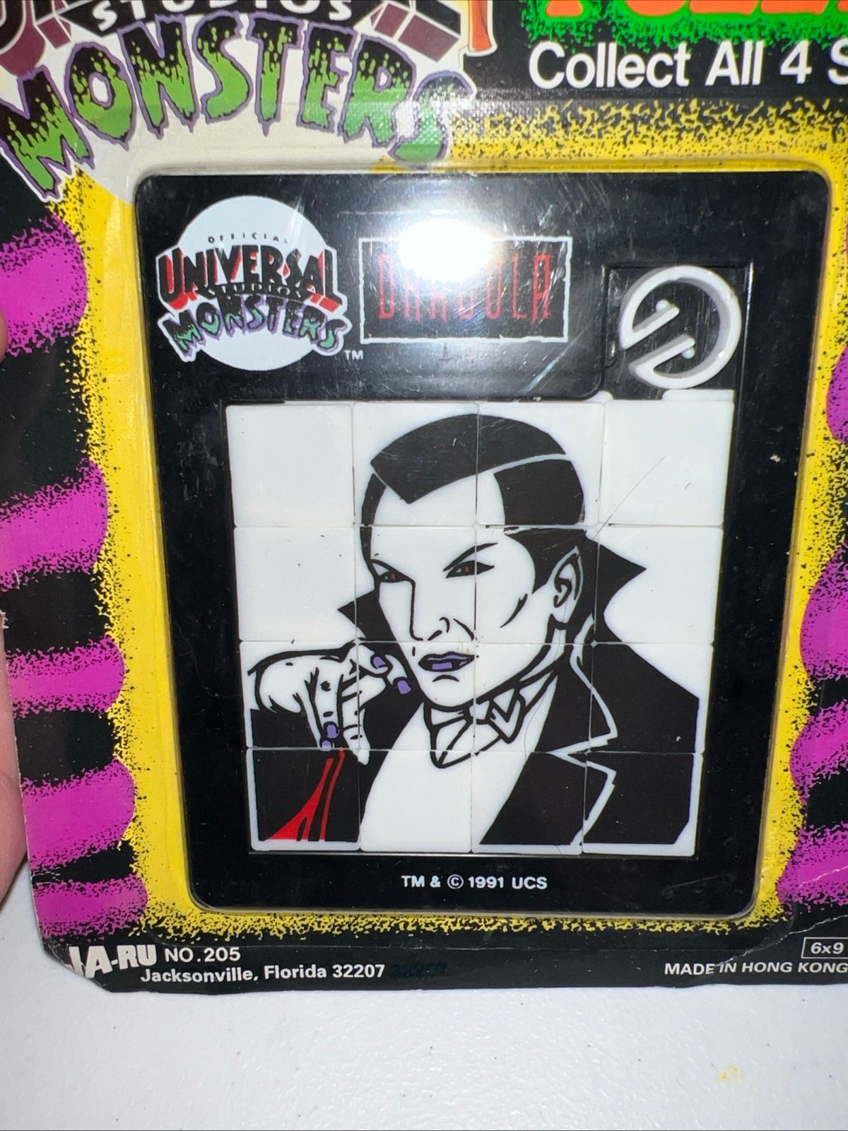 T 1991 Universal Monsters Studios JA-RU Slide Puzzle DRACULA Unopened