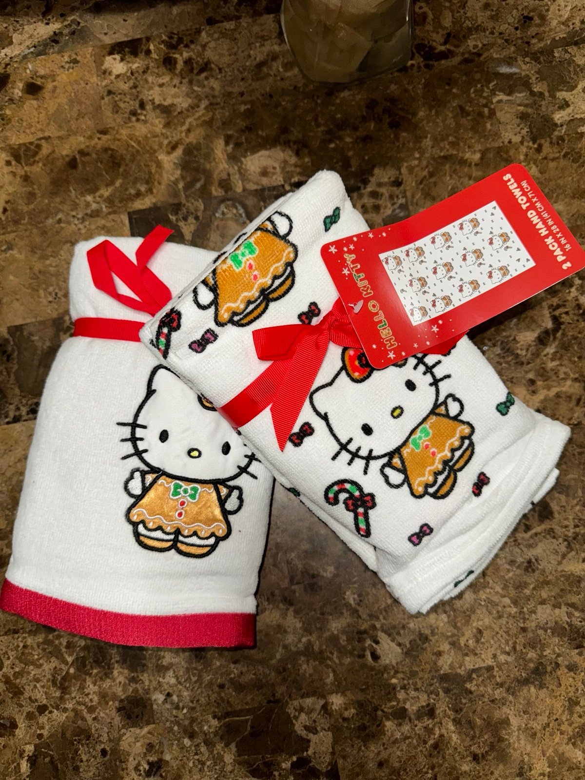 Hello Kitty Christmas Hand Towels
