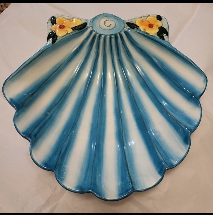 BOWL..large Seashell bowl..By Diane