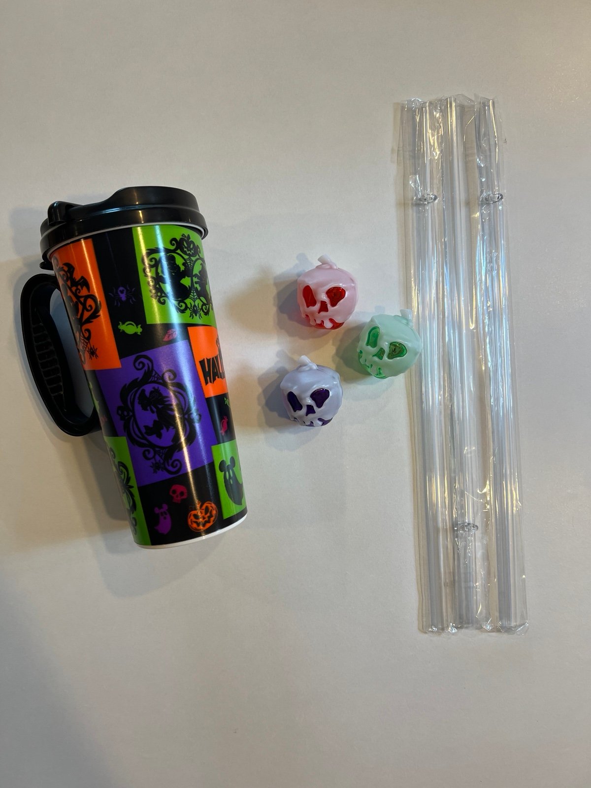 Extremely Rare Limited Edition Disney Halloween Mug and Poison Apple Glow Cubes
